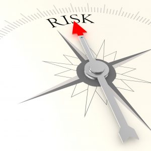 Risk campass image with hi-res rendered artwork that could be used for any graphic design.